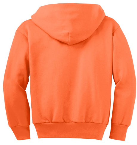 Port & Company - Youth Core Fleece Full-Zip Hooded Sweatshirt Youth Apparel Hoodies & Sweatshirts