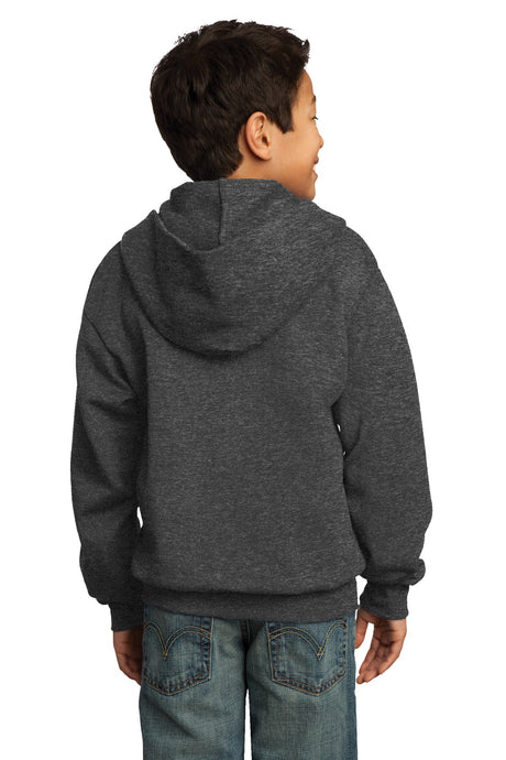 Port & Company - Youth Core Fleece Full-Zip Hooded Sweatshirt Youth Apparel Hoodies & Sweatshirts