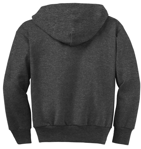 Port & Company - Youth Core Fleece Full-Zip Hooded Sweatshirt Youth Apparel Hoodies & Sweatshirts