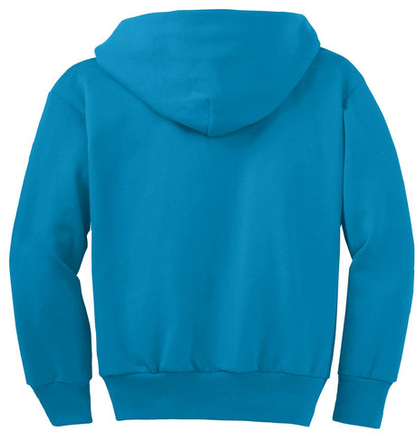 Port & Company - Youth Core Fleece Full-Zip Hooded Sweatshirt Youth Apparel Hoodies & Sweatshirts