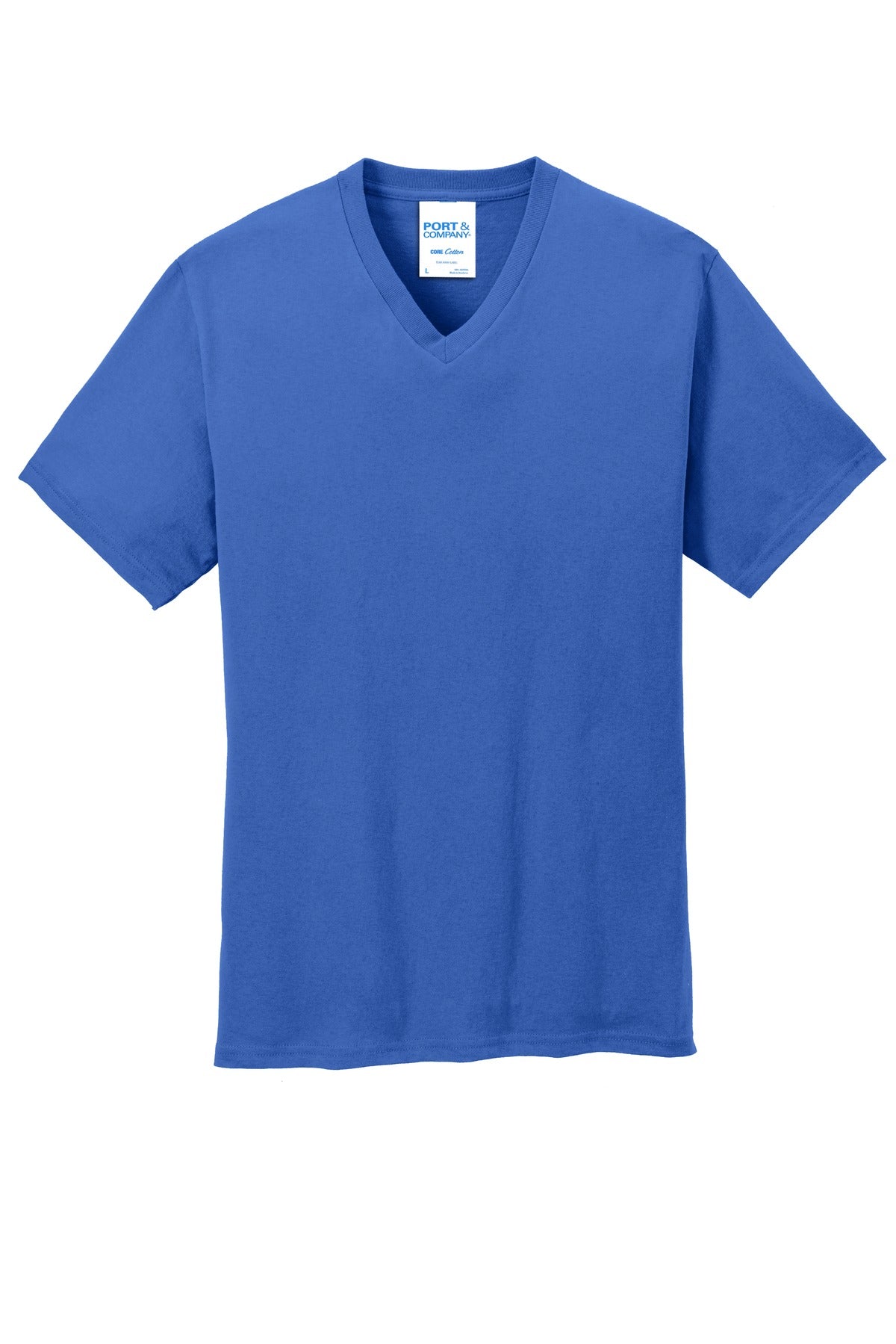 Port & Company - Men's Core Cotton V-Neck Tee