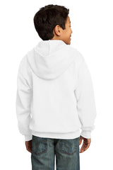 Port & Company - Youth Core Fleece Full-Zip Hooded Sweatshirt Youth Apparel Hoodies & Sweatshirts