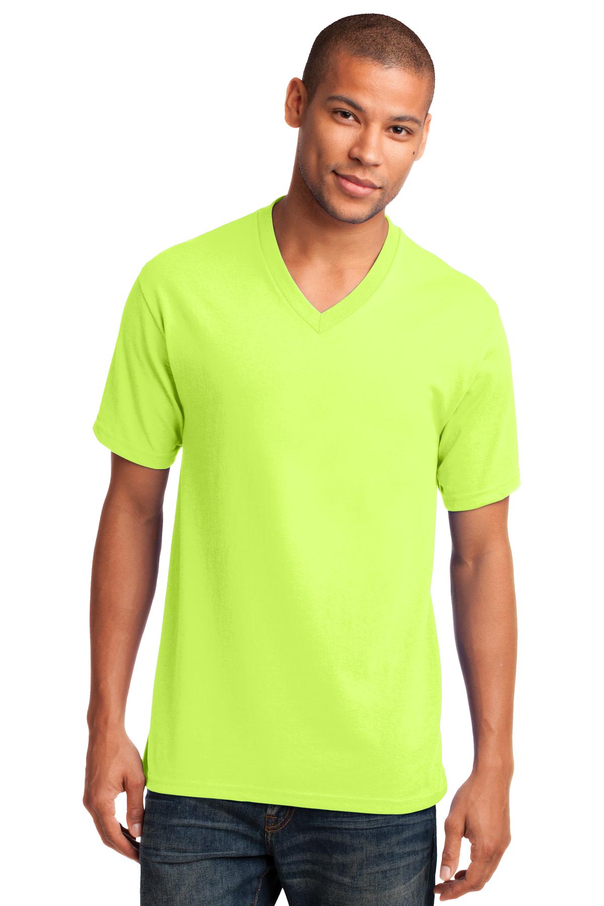 Port & Company - Men's Core Cotton V-Neck Tee