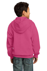 Port & Company - Youth Core Fleece Full-Zip Hooded Sweatshirt Youth Apparel Hoodies & Sweatshirts