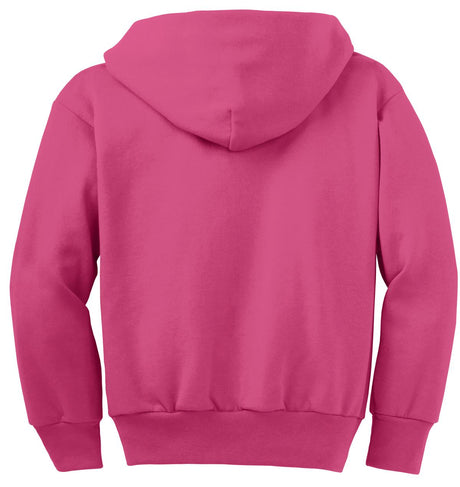 Port & Company - Youth Core Fleece Full-Zip Hooded Sweatshirt Youth Apparel Hoodies & Sweatshirts