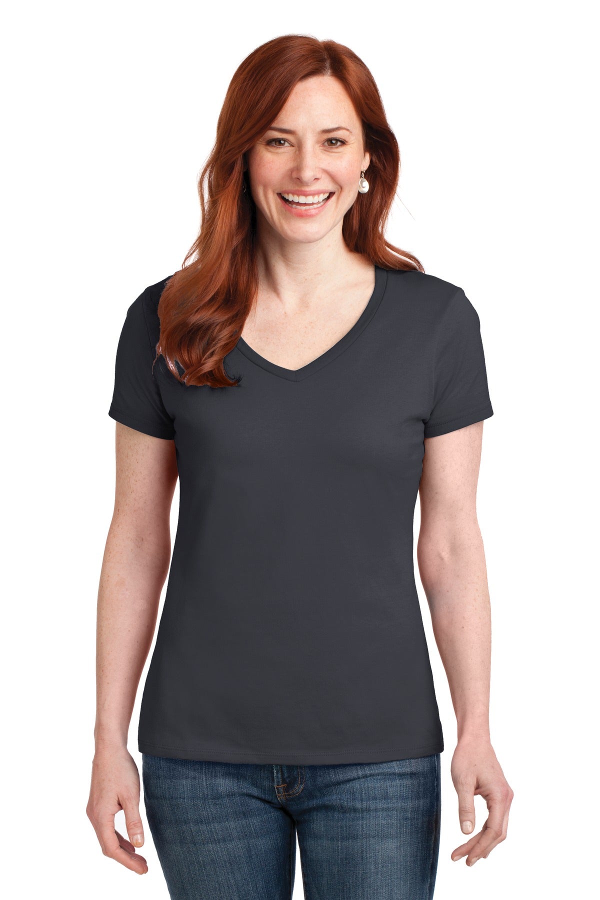 Hanes Women's Perfect-T Cotton V-Neck T-Shirt
