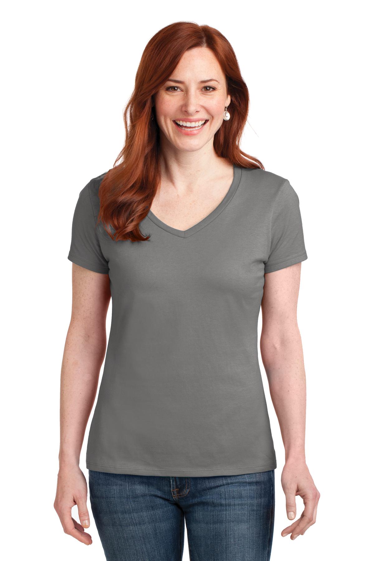 Hanes Women's Perfect-T Cotton V-Neck T-Shirt