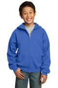 Port & Company - Youth Core Fleece Full-Zip Hooded Sweatshirt Youth Apparel Hoodies & Sweatshirts