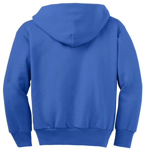 Port & Company - Youth Core Fleece Full-Zip Hooded Sweatshirt Youth Apparel Hoodies & Sweatshirts