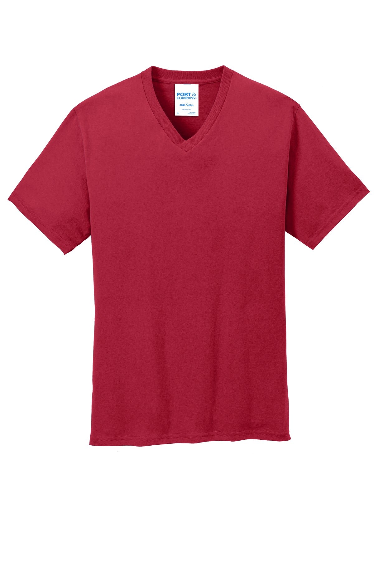 Port & Company - Men's Core Cotton V-Neck Tee