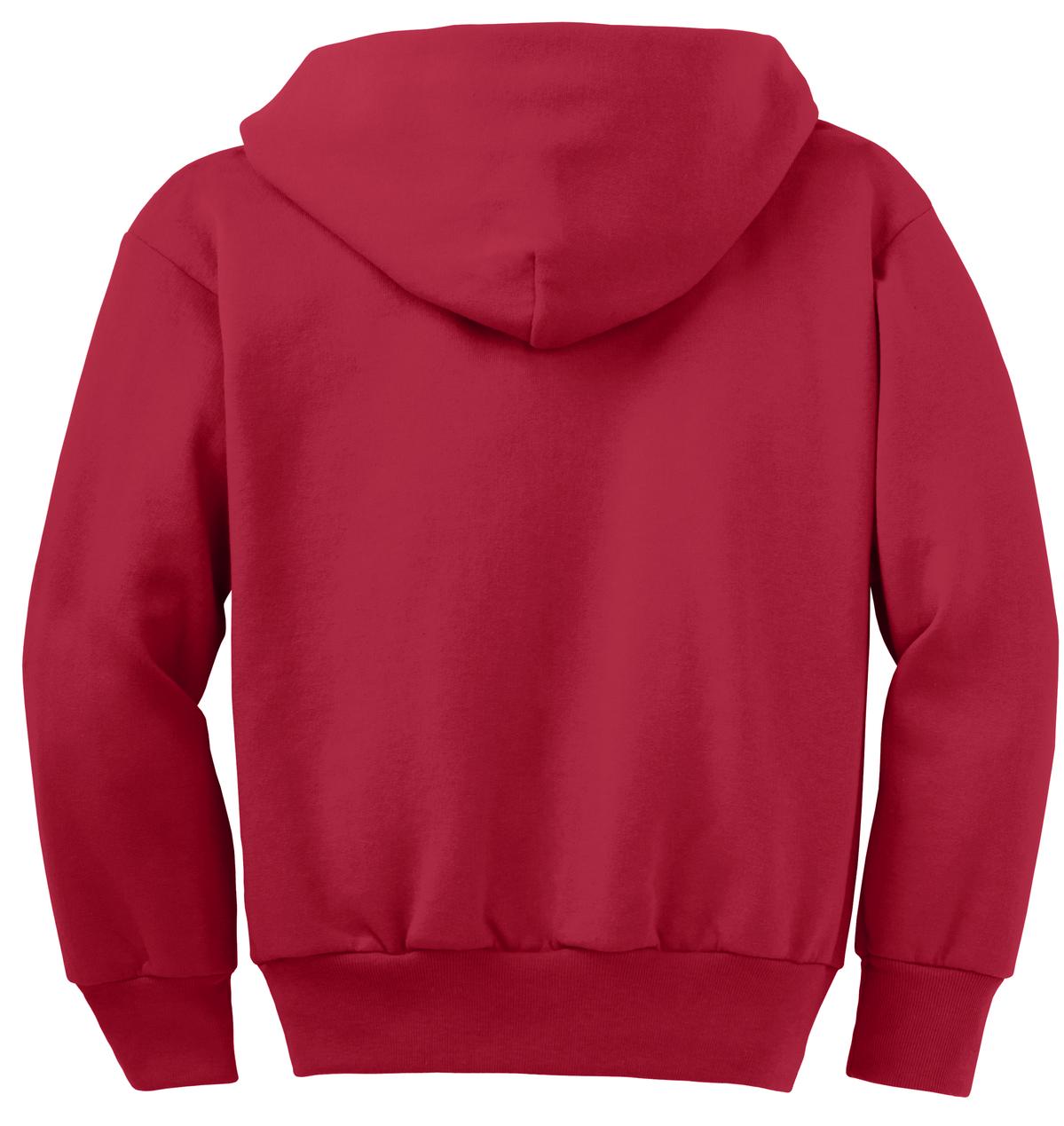 Port & Company - Youth Core Fleece Full-Zip Hooded Sweatshirt Youth Apparel Hoodies & Sweatshirts