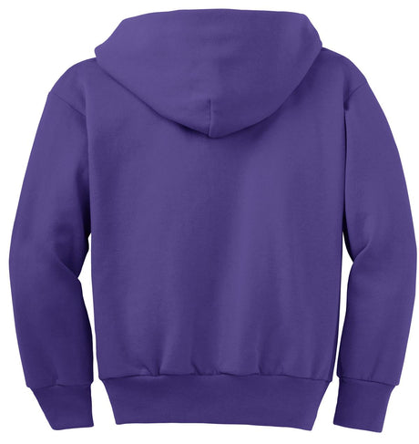 Port & Company - Youth Core Fleece Full-Zip Hooded Sweatshirt Youth Apparel Hoodies & Sweatshirts