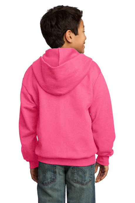Port & Company - Youth Core Fleece Full-Zip Hooded Sweatshirt Youth Apparel Hoodies & Sweatshirts