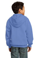 Port & Company - Youth Core Fleece Full-Zip Hooded Sweatshirt Youth Apparel Hoodies & Sweatshirts