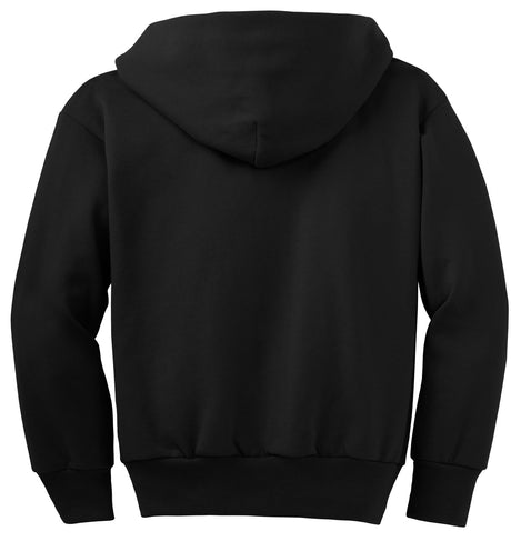 Port & Company - Youth Core Fleece Full-Zip Hooded Sweatshirt Youth Apparel Hoodies & Sweatshirts