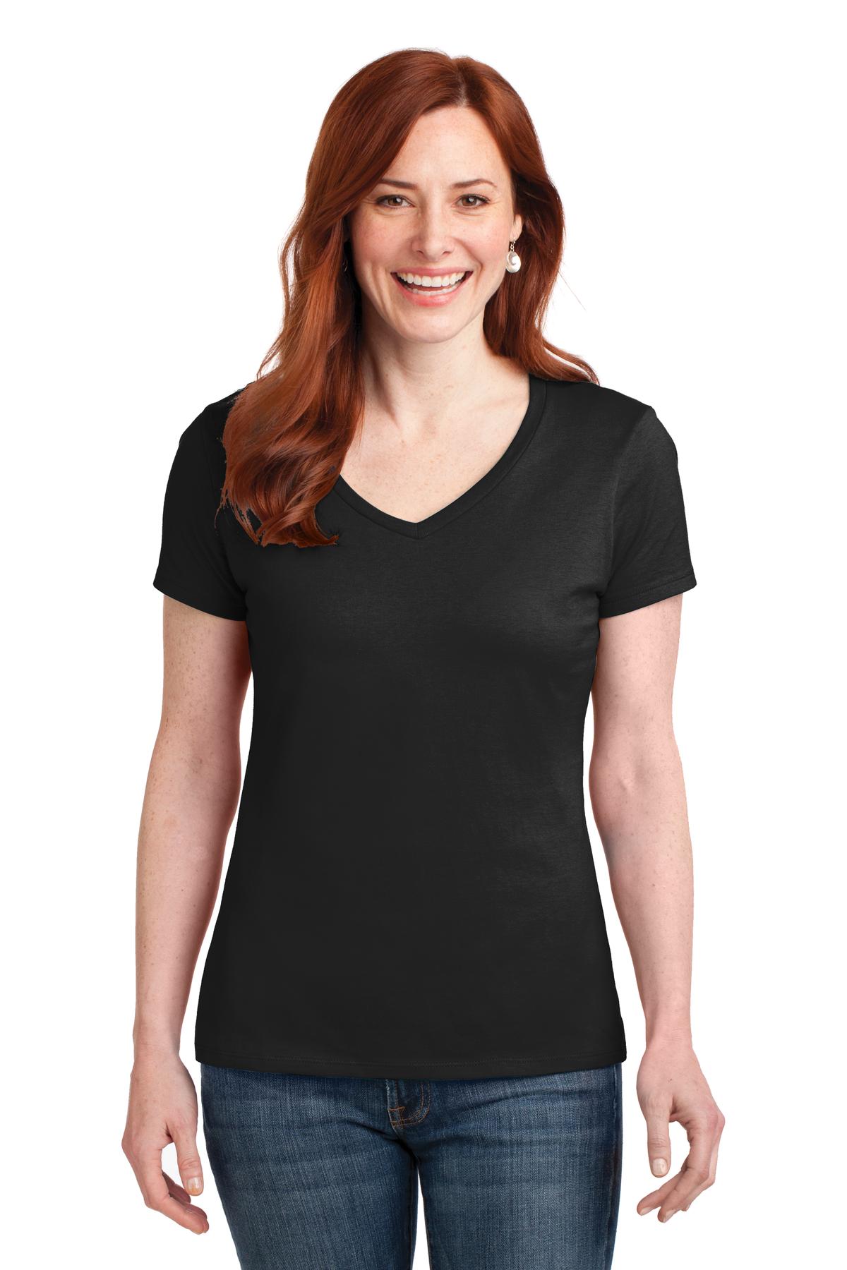 Hanes Women's Perfect-T Cotton V-Neck T-Shirt