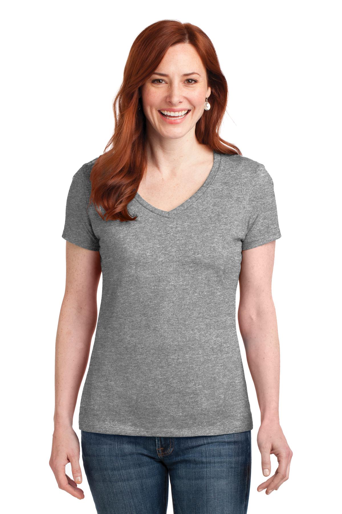 Hanes Women's Perfect-T Cotton V-Neck T-Shirt