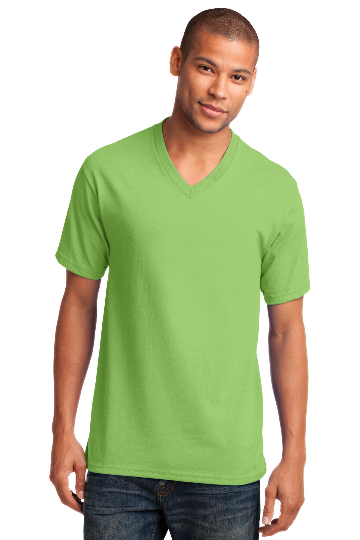Port & Company - Men's Core Cotton V-Neck Tee