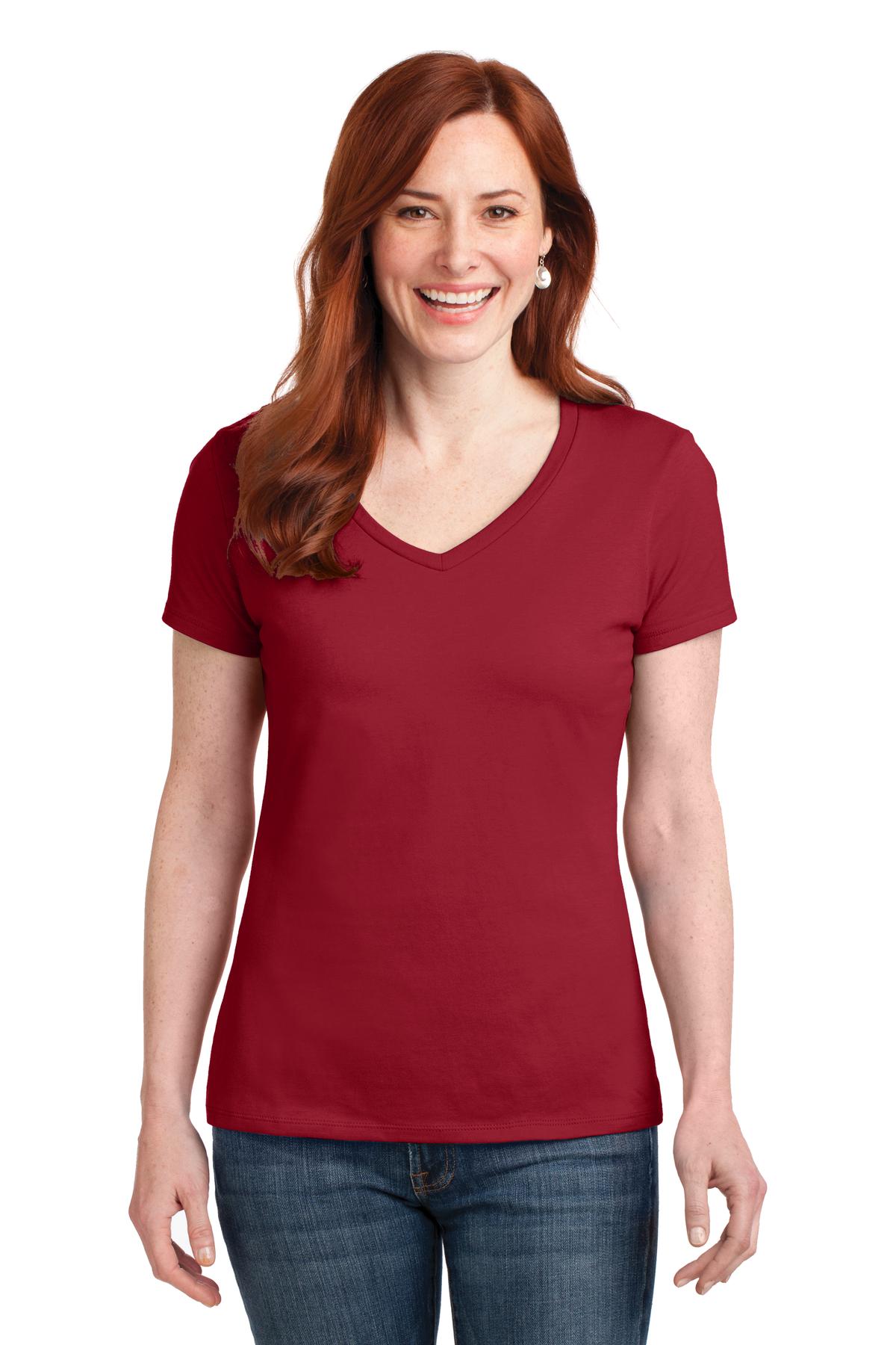 Hanes Women's Perfect-T Cotton V-Neck T-Shirt