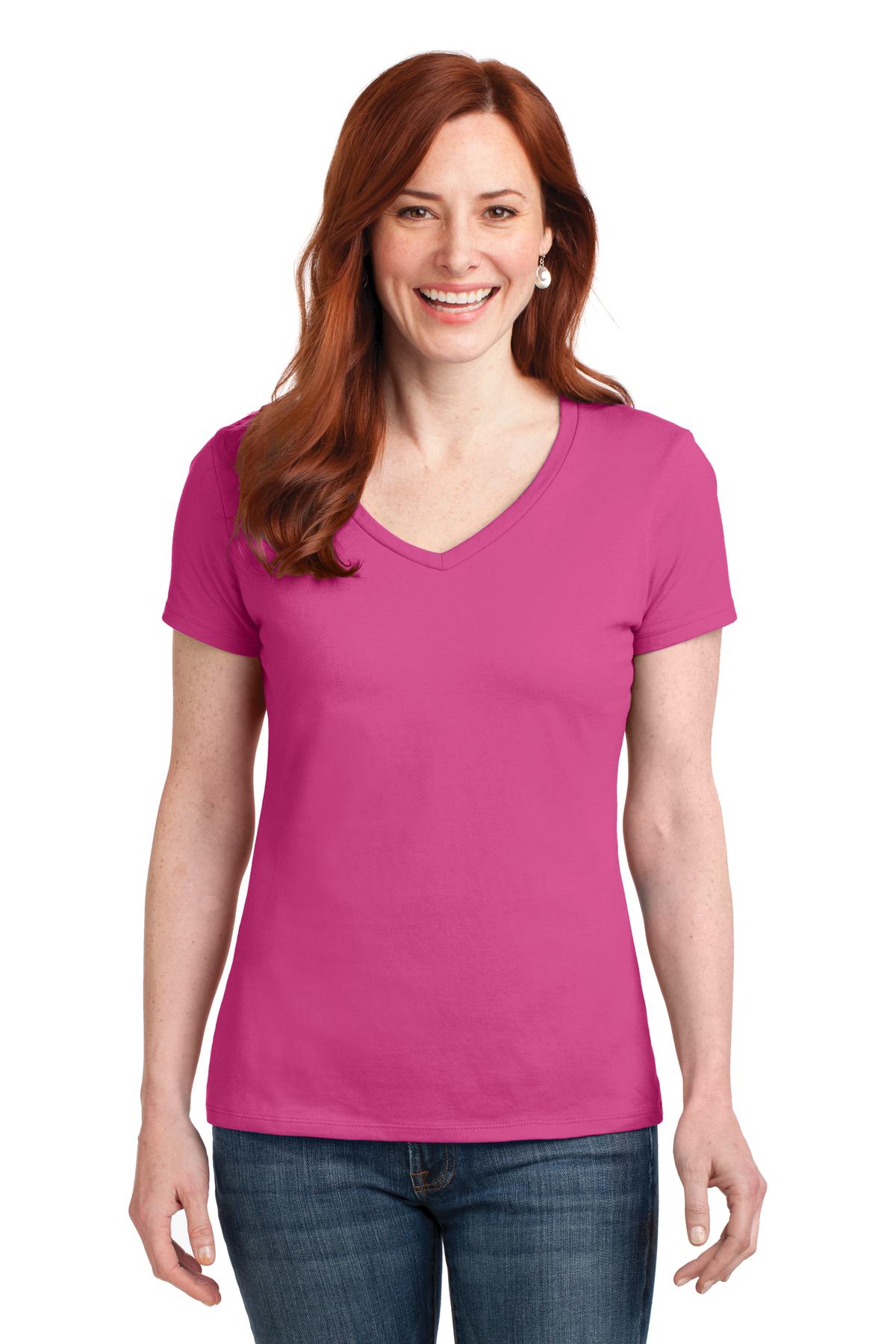 Hanes Women's Perfect-T Cotton V-Neck T-Shirt