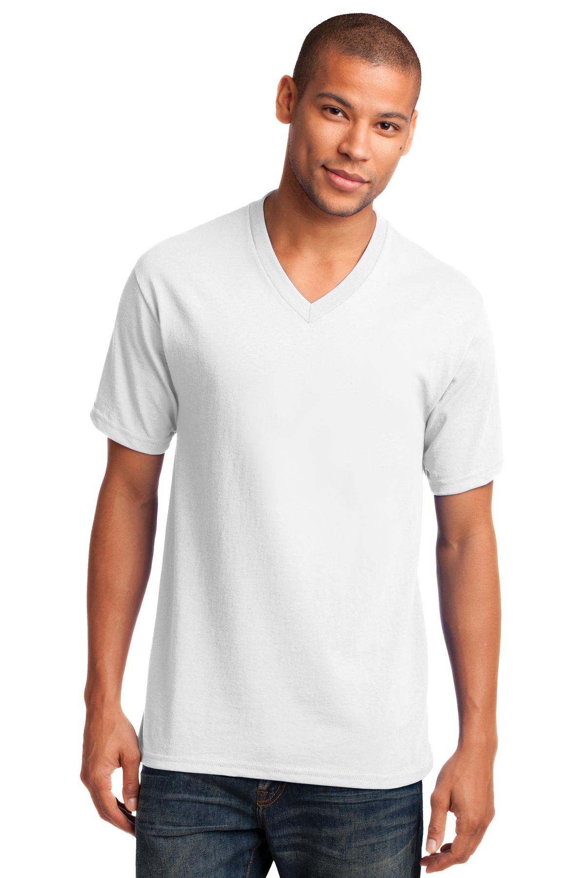 Port & Company - Men's Core Cotton V-Neck Tee