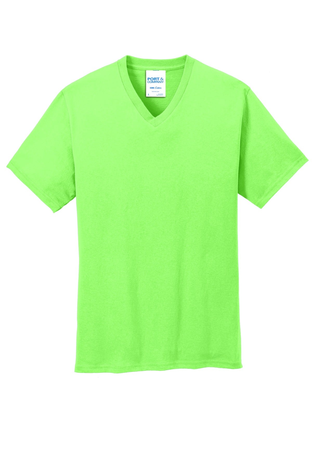 Port & Company - Men's Core Cotton V-Neck Tee