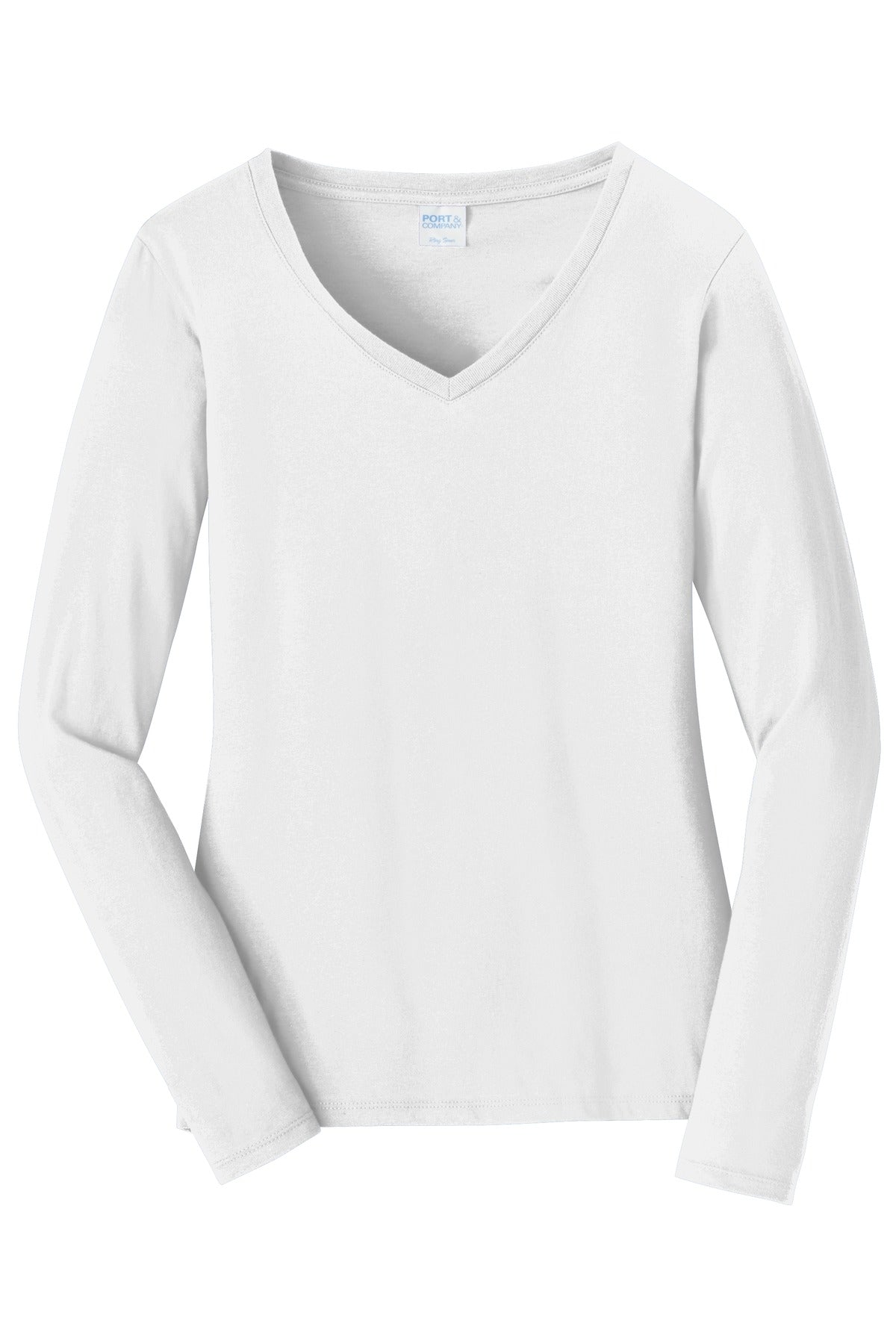 Port & Company - Women's Long Sleeve Fan Favorite V-Neck Tee Womens Apparel Shirts & Tops