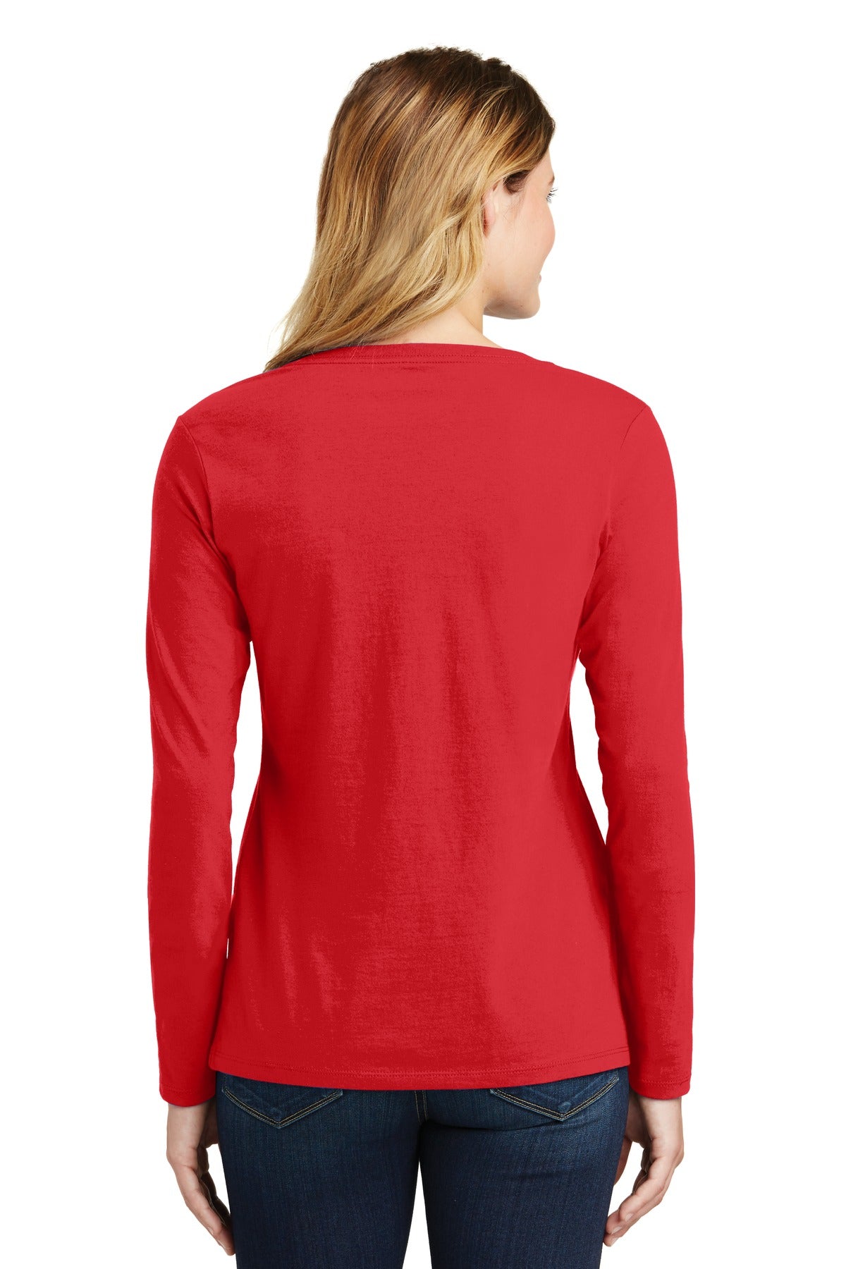 Port & Company - Women's Long Sleeve Fan Favorite V-Neck Tee Womens Apparel Shirts & Tops