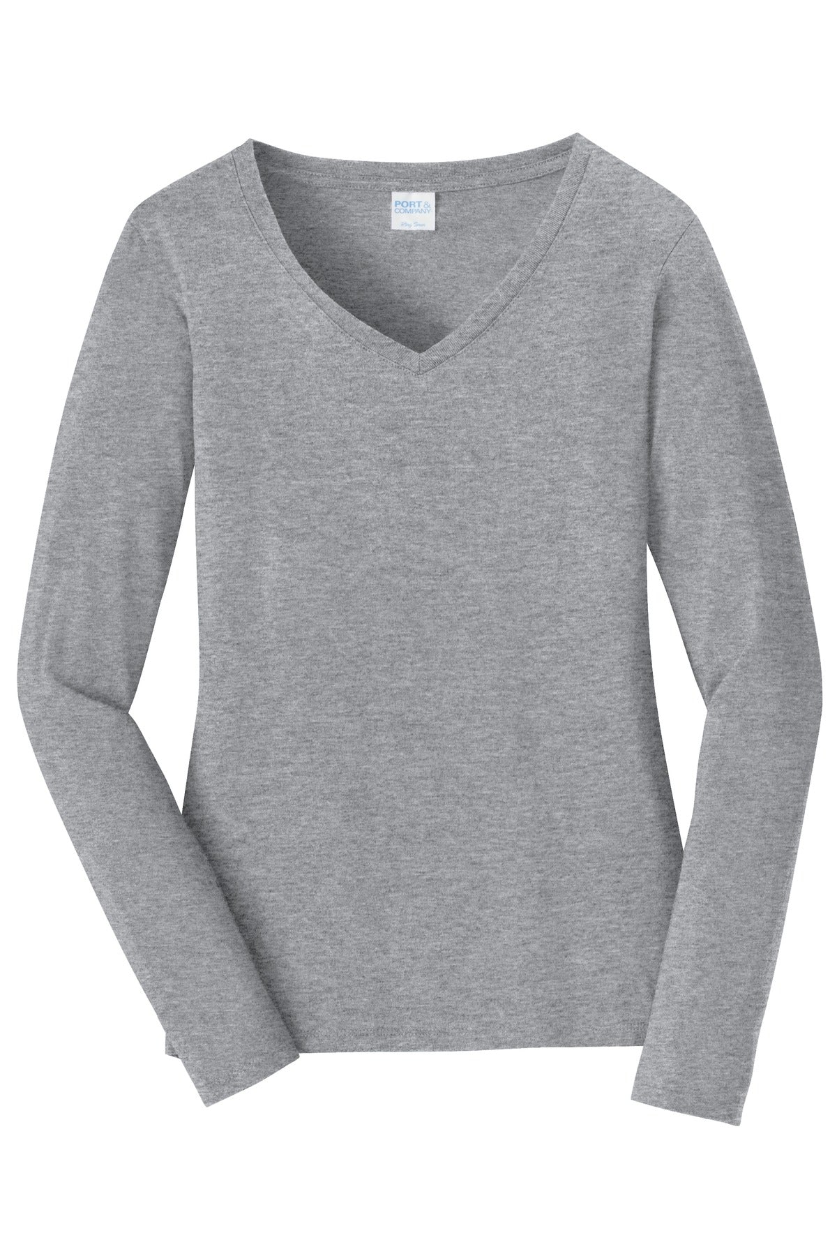 Port & Company - Women's Long Sleeve Fan Favorite V-Neck Tee Womens Apparel Shirts & Tops