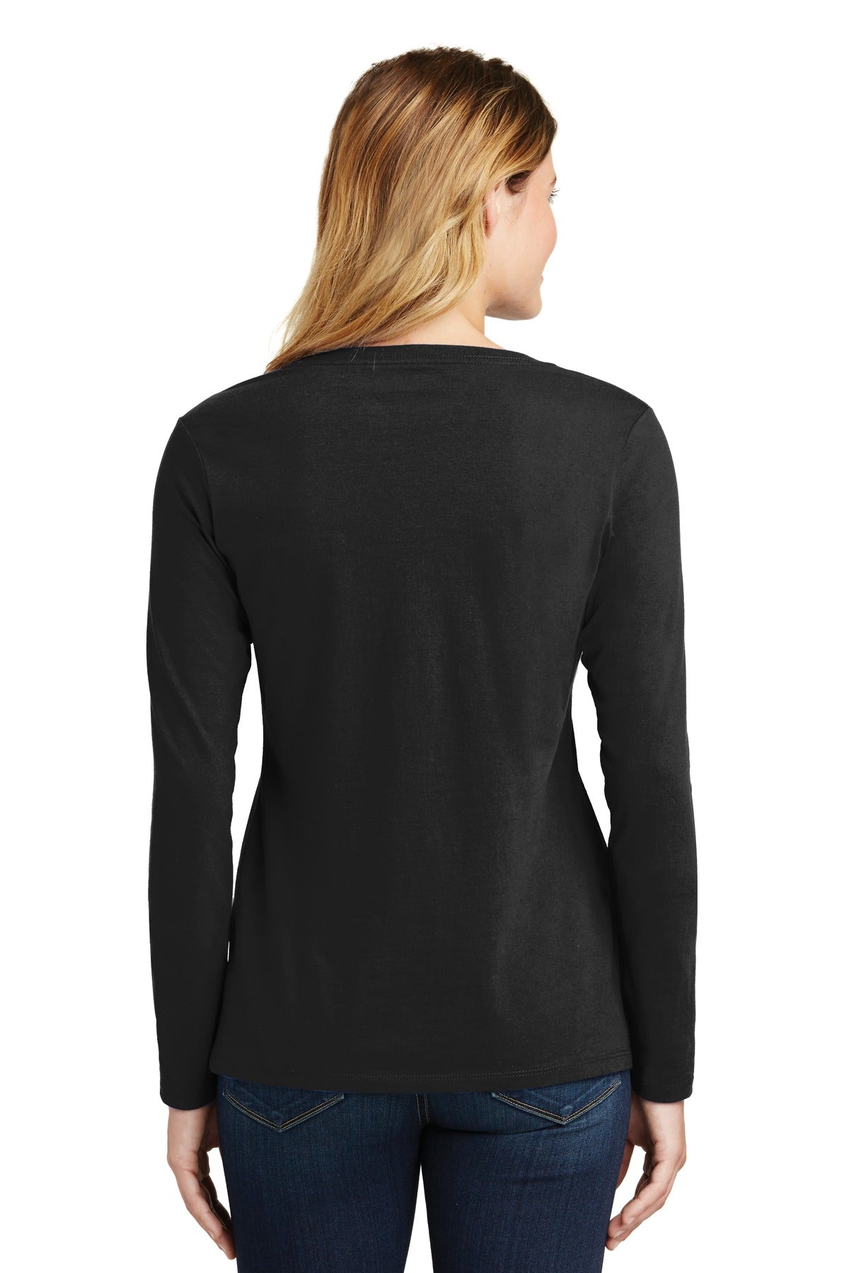 Port & Company - Women's Long Sleeve Fan Favorite V-Neck Tee Womens Apparel Shirts & Tops