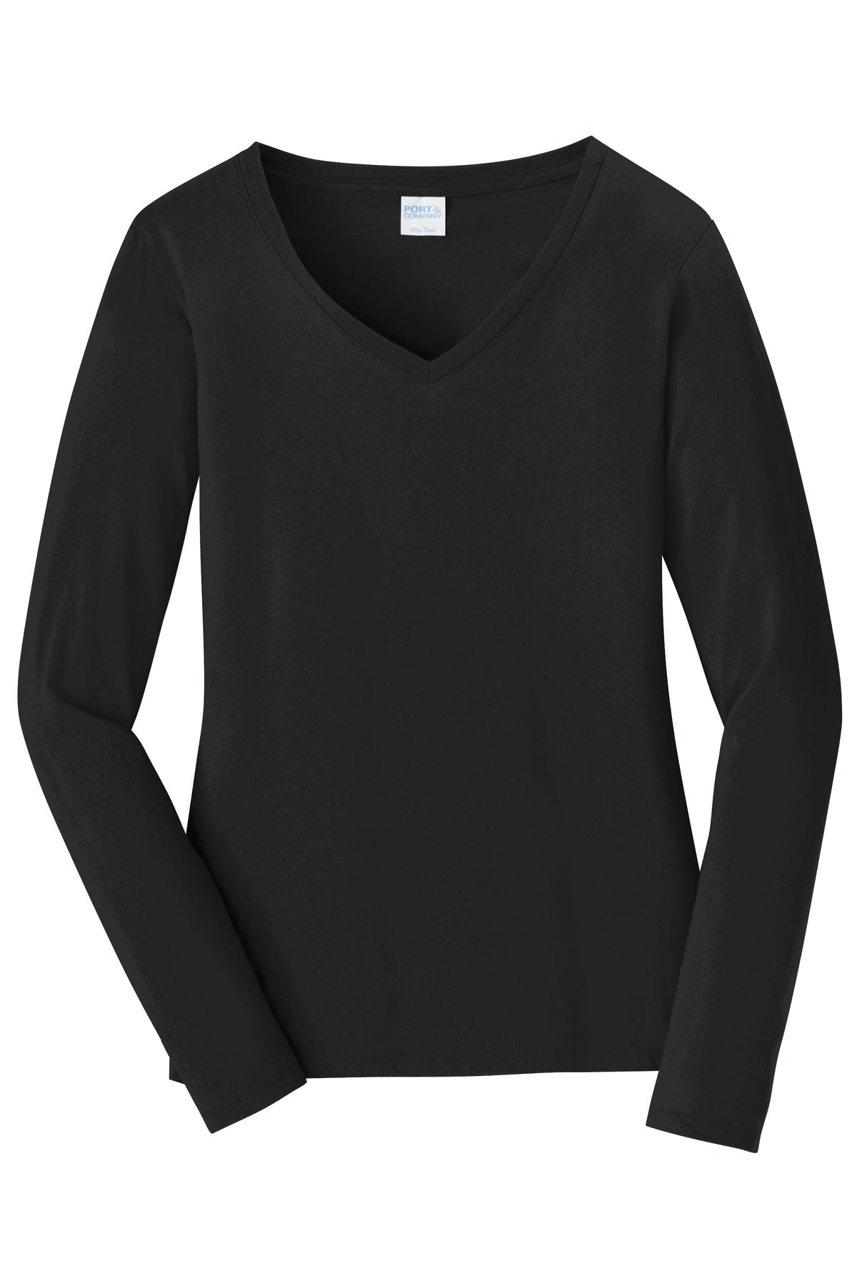 Port & Company - Women's Long Sleeve Fan Favorite V-Neck Tee Womens Apparel Shirts & Tops