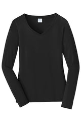 Port & Company - Women's Long Sleeve Fan Favorite V-Neck Tee Womens Apparel Shirts & Tops