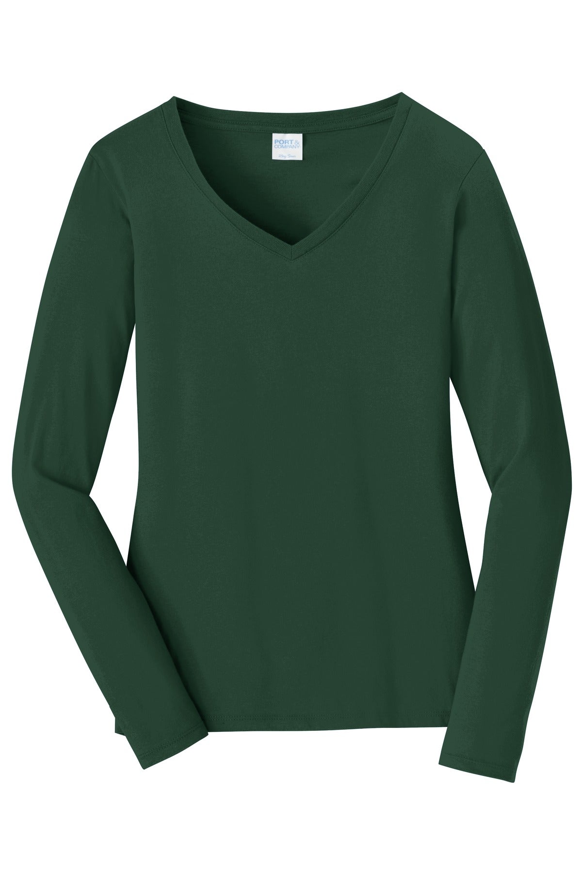 Port & Company - Women's Long Sleeve Fan Favorite V-Neck Tee Womens Apparel Shirts & Tops