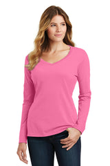 Port & Company - Women's Long Sleeve Fan Favorite V-Neck Tee Womens Apparel Shirts & Tops