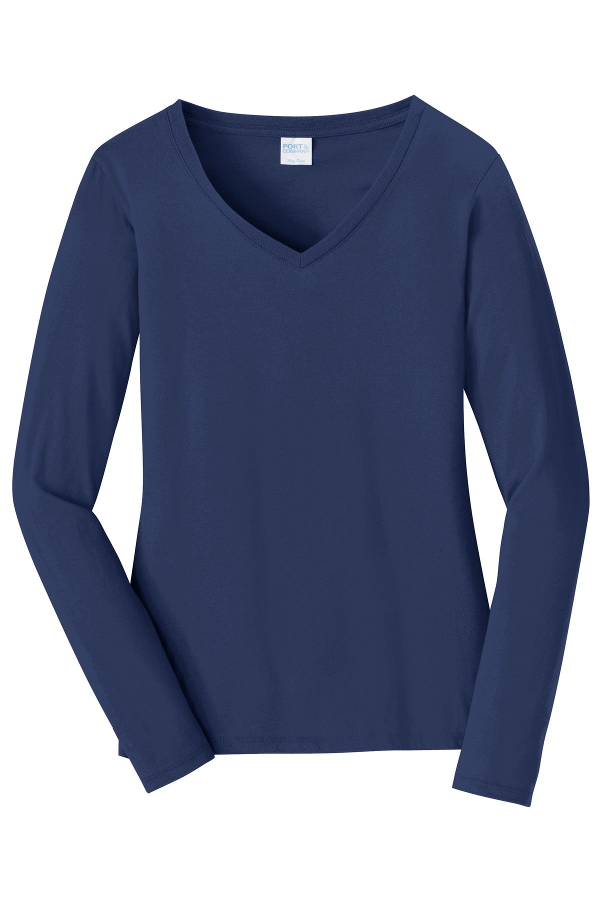 Port & Company - Women's Long Sleeve Fan Favorite V-Neck Tee Womens Apparel Shirts & Tops