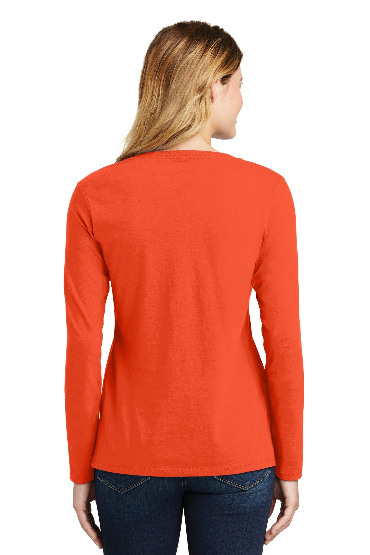 Port & Company - Women's Long Sleeve Fan Favorite V-Neck Tee Womens Apparel Shirts & Tops