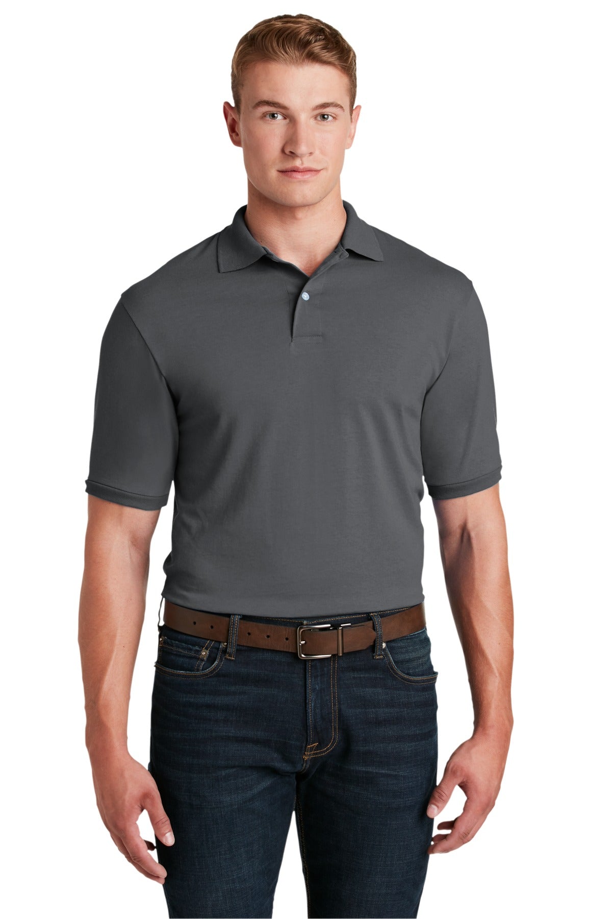 Jerzees Men's - SpotShield 5.4-Ounce Jersey Knit Sport Shirt. 437M JERZEES