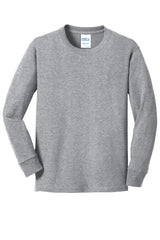 Port & Company - Youth Long Sleeve Core Cotton Tee Youth Apparel Shirts & Tops