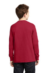 Port & Company - Youth Long Sleeve Core Cotton Tee Youth Apparel Shirts & Tops