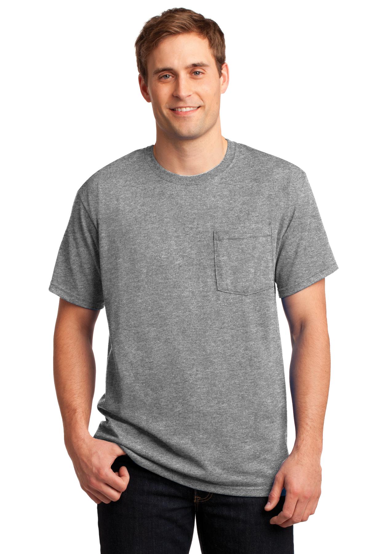 JERZEES Men's Dri-Power 50/50 T-Shirt with a Pocket JERZEES