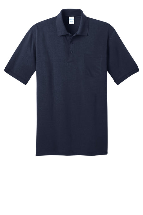 Port & Company Men's Core Blend Jersey Knit Pocket Polo Mens Apparel Shirts & Tops