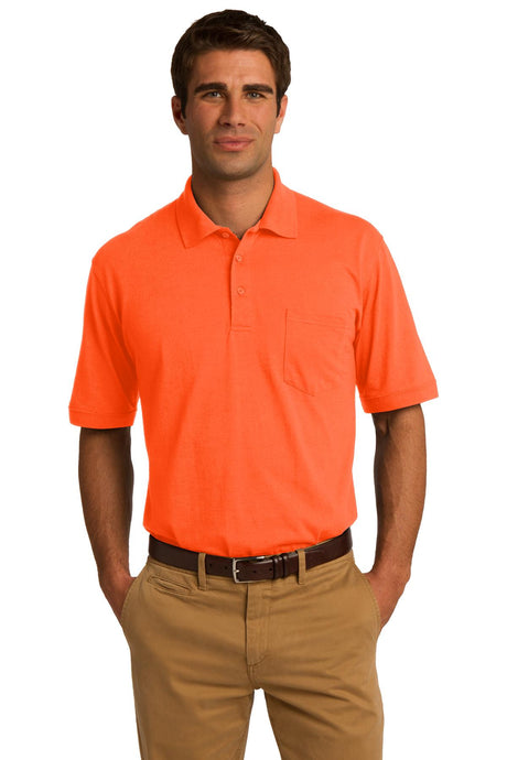 Port & Company Men's Core Blend Jersey Knit Pocket Polo Mens Apparel Shirts & Tops