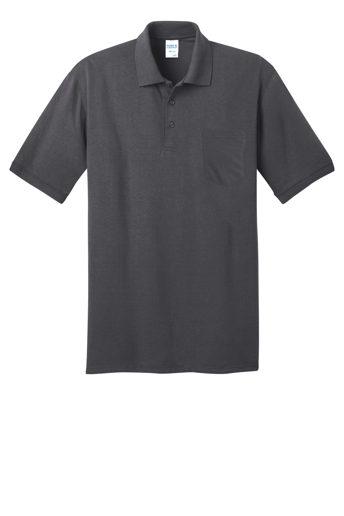 Port & Company Men's Core Blend Jersey Knit Pocket Polo Mens Apparel Shirts & Tops