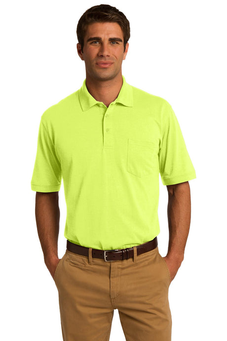 Port & Company Men's Core Blend Jersey Knit Pocket Polo Mens Apparel Shirts & Tops