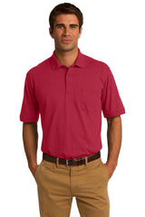 Port & Company Men's Core Blend Jersey Knit Pocket Polo Mens Apparel Shirts & Tops
