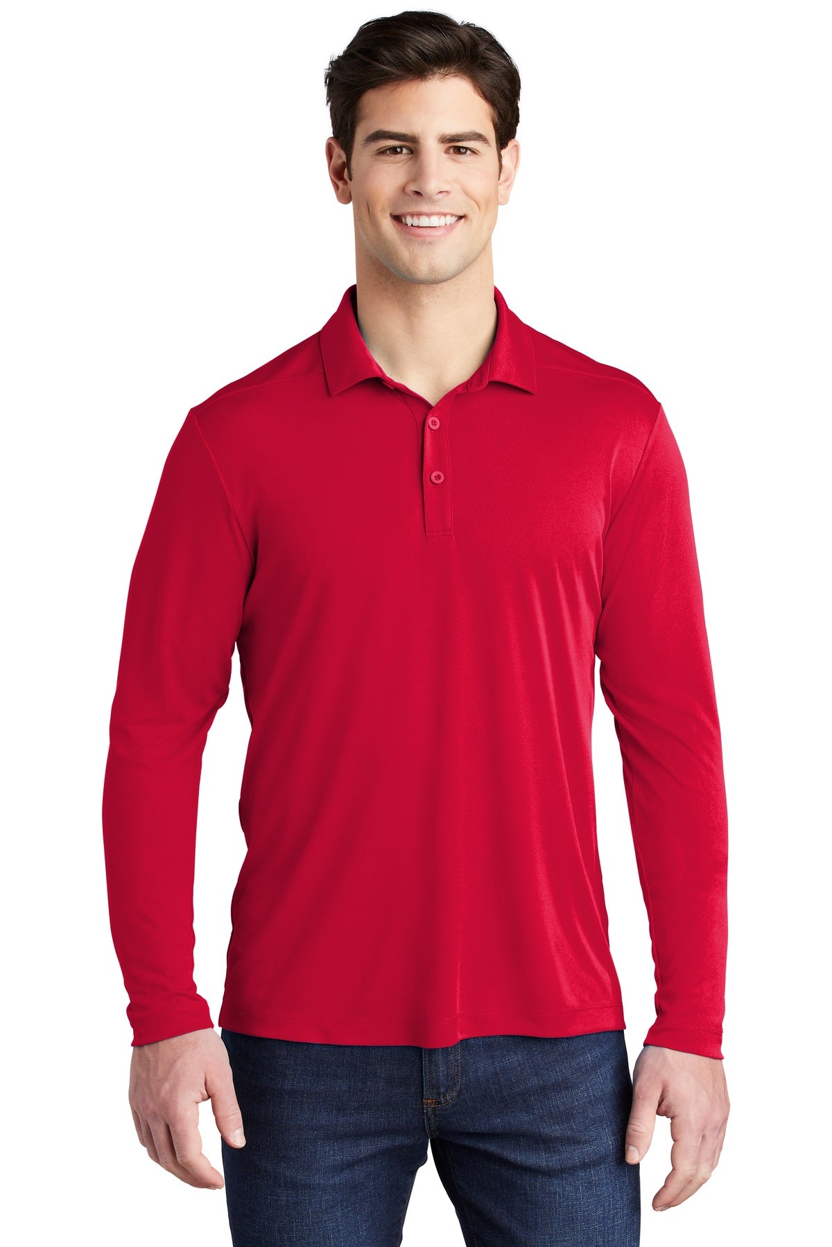 Sport-Tek Men's Posi-UV Pro Long Sleeve Polo Sport-Tek