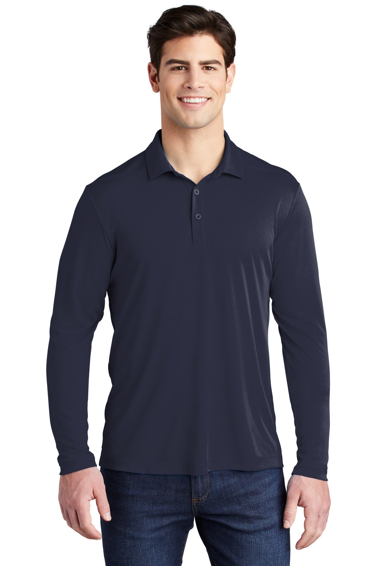 Sport-Tek Men's Posi-UV Pro Long Sleeve Polo Sport-Tek