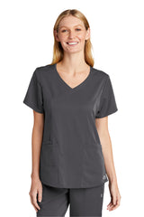 WonderWink Women's Premiere Flex Mock Wrap Top. WW4268