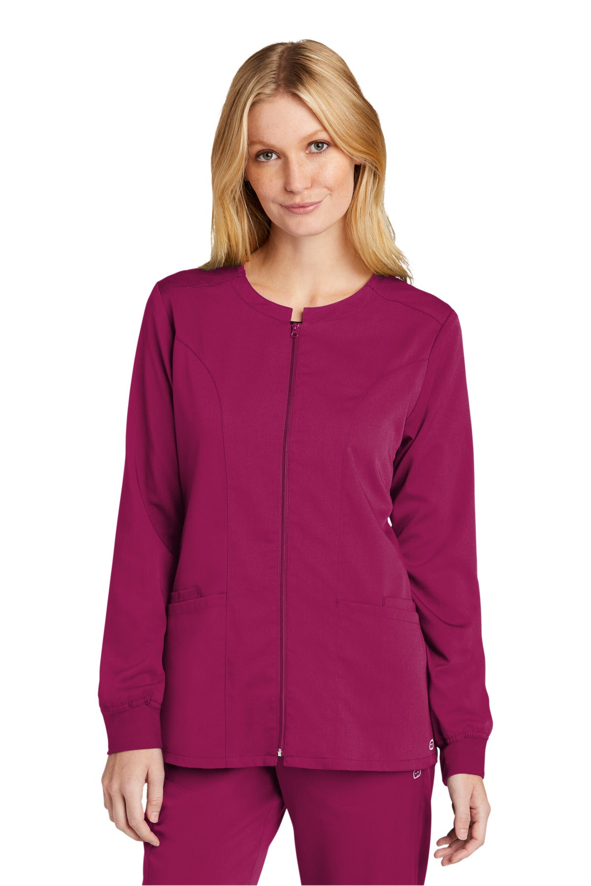 WonderWink Women's Premiere Flex Full-Zip Scrub Jacket. WW4088