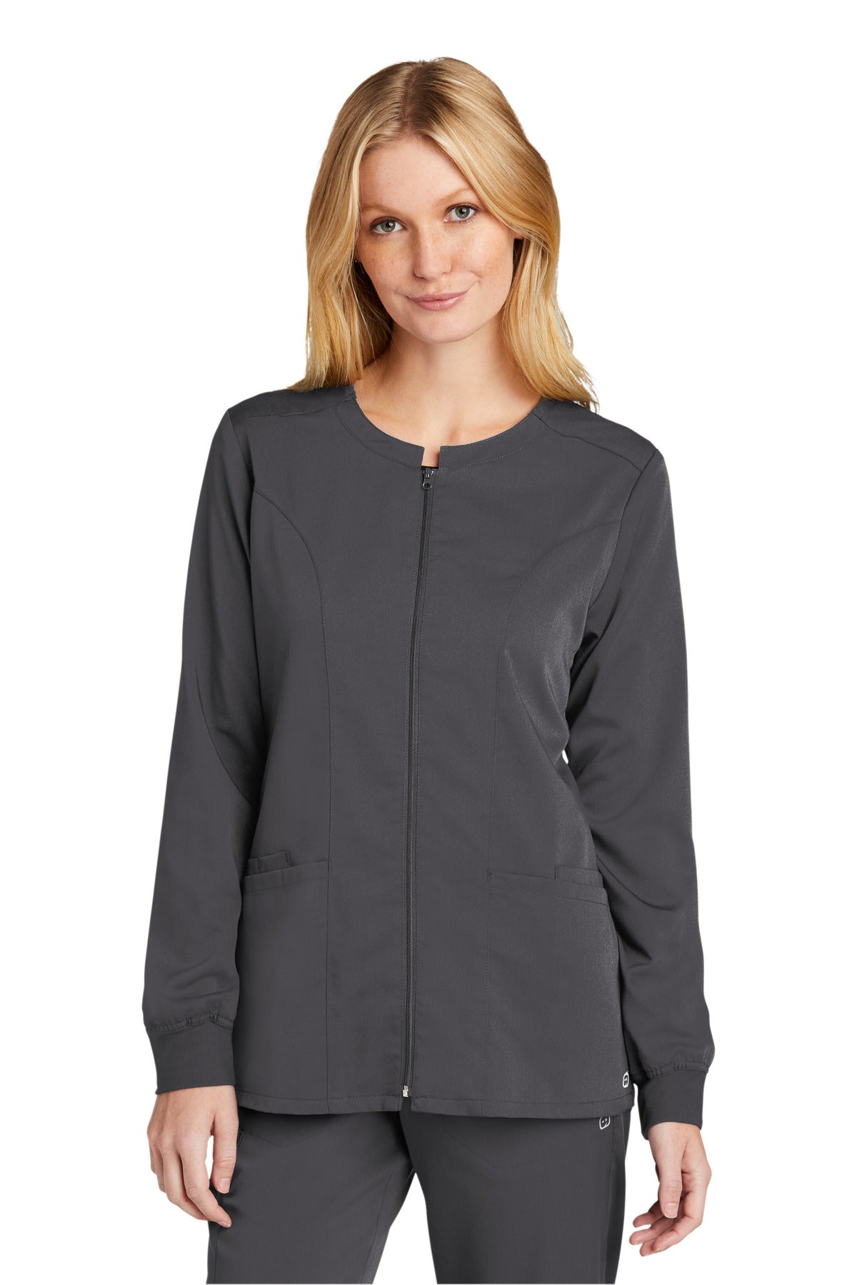 WonderWink Women's Premiere Flex Full-Zip Scrub Jacket. WW4088